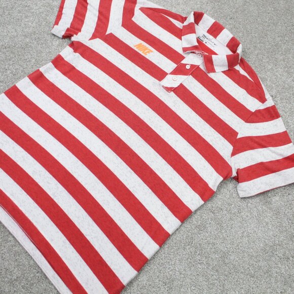 Nike Golf Polo Shirt Mens XL Red/White Dri-Fit Cotton/Polyester Blend S/S - Picture 3 of 13